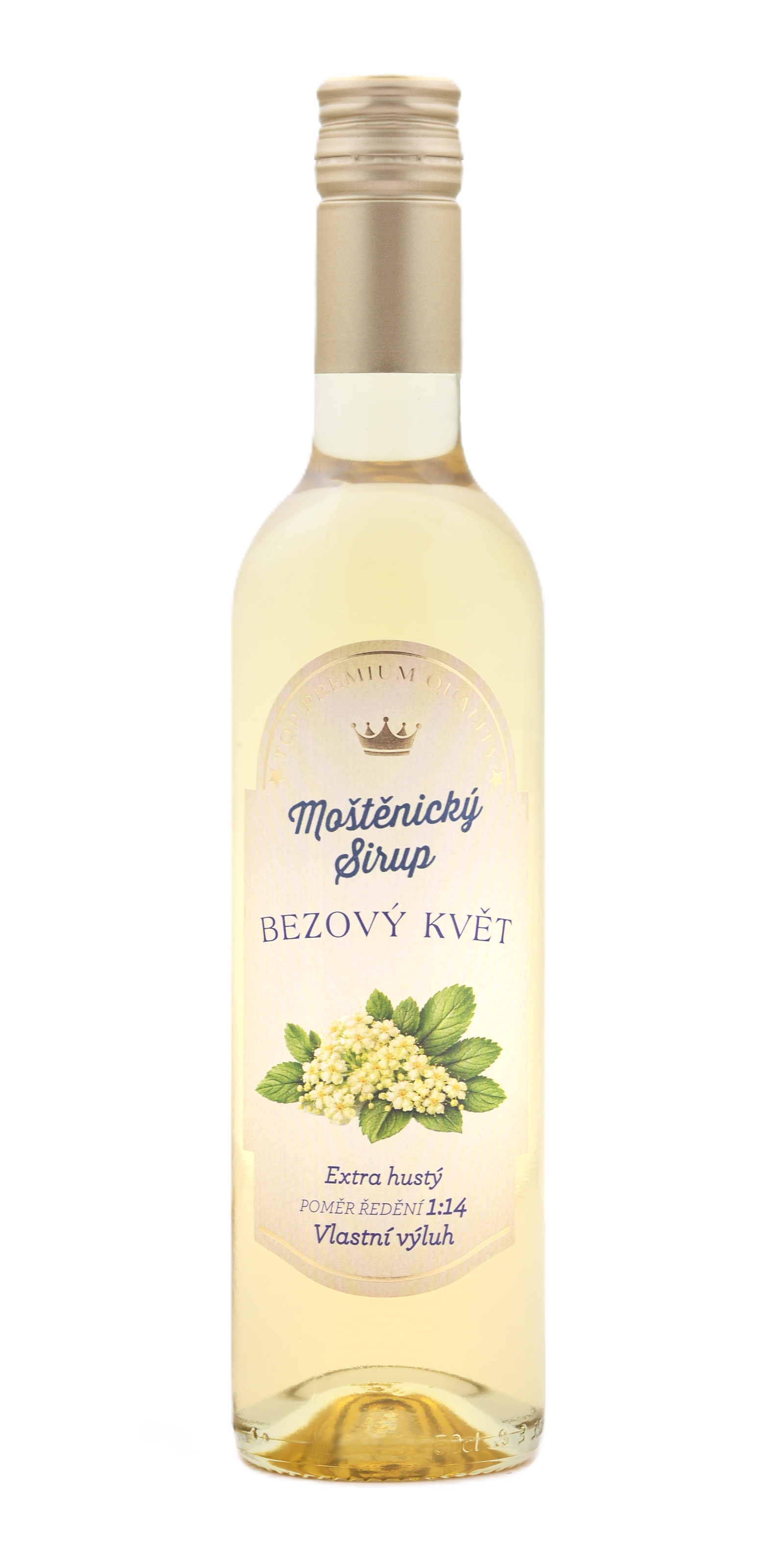 Moštěnický sirup TOP PREMIUM QUALITY Bezový květ ve skle 0,5 l